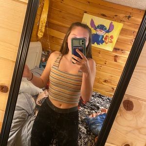 Rainbow cropped AE tank